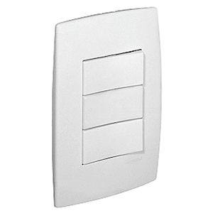 3 Interruptores Simples Branco Pial Legrand