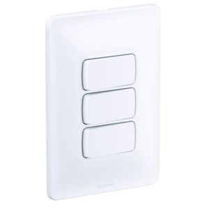 3 Interruptores 10A Branco Zeffia Pial