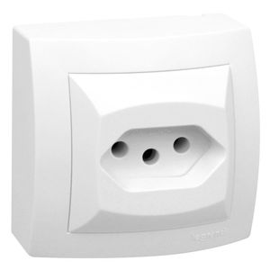 Tomada 2P+T 10A 250V Branco Sistema X Pial