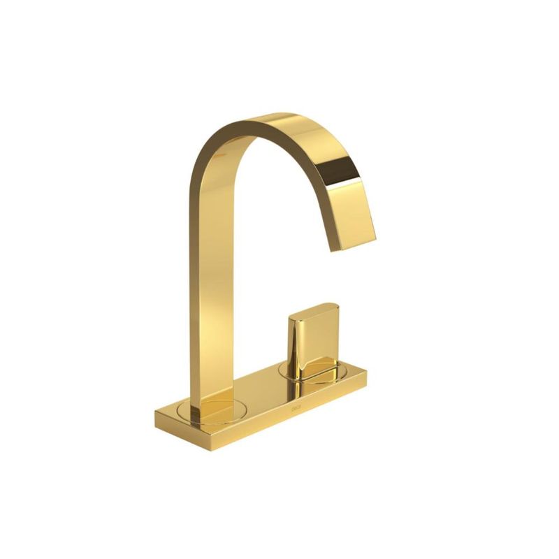 Torneira-de-Mesa-Para-Lavatorio-com-Chapa-Bica-Alta-Polo-Gold-Deca