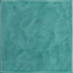 Azulejo 20x20cm Verde Água Onda Brilhante Tipo A Eliane
