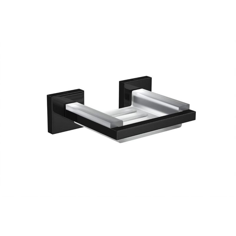 Saboneteira-de-Parede-Metal-Black-Noir-Clean-Deca