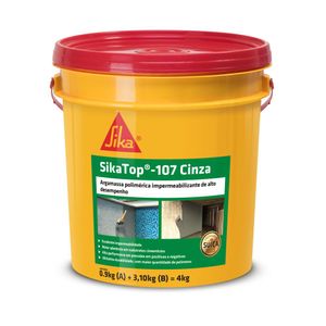 Impermeabilizante de Argamassa Aditivo Sika Top 107 Cinza Galão 4kg Sika