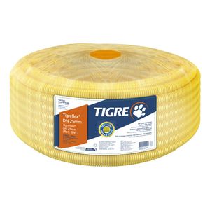Eletroduto Flexível Corrugado Tigreflex 25mm Amarelo Tigre