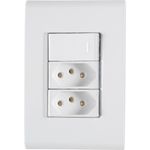Conjunto-de-1-Interruptor-Simples-com-2-Tomadas-10A-Branco-liz-Tramontina