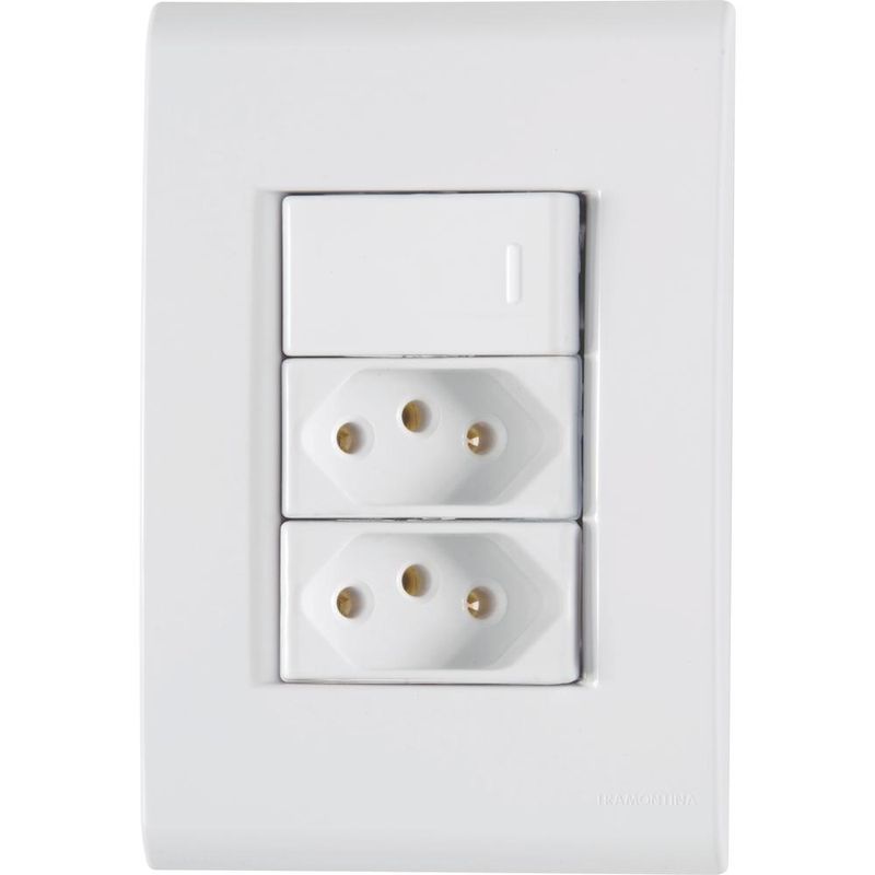 Conjunto-de-1-Interruptor-Simples-com-2-Tomadas-10A-Branco-liz-Tramontina