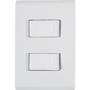 2 Interruptores Simples 10A 250V Branco Liz Tramontina