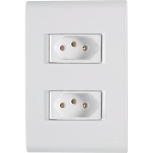 2 Tomadas 2P+T 10A 250V Branco Liz Tramontina