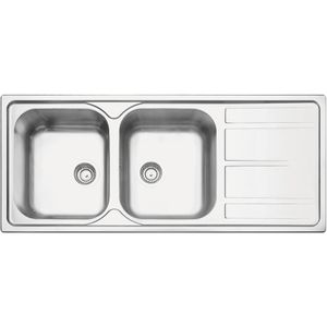Cuba Dupla De Sobrepor 116X50 Com Válvula Aço Inox Acetinado Marea 2C 34 Plus Tramontina