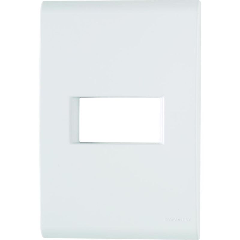Placa-para-Interruptor-4x2-Simples-Horizontal-Branca-Tramontina