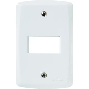 Placa 4x2 1P Horizontal Branco Lux 2 TramontinaPlaca 4x2 1P Horizontal Branco Lux 2 Tramontina