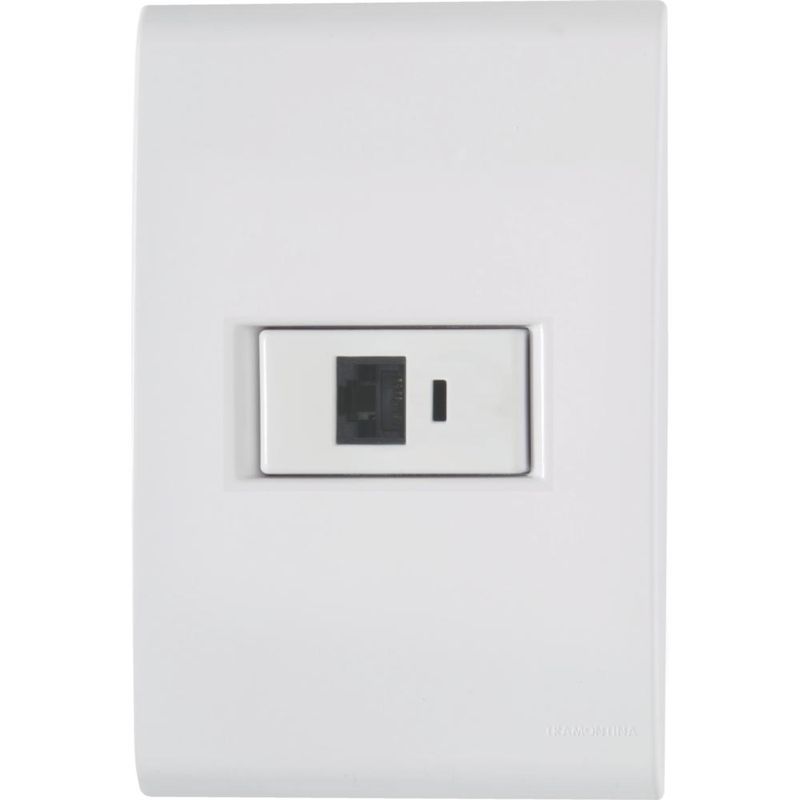 Tomada-para-Telefone-Cat-6-RJ45-Branco-Liz-com-Espelho-Tramontina
