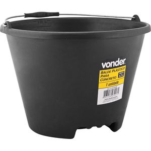 Balde para concreto plástico 12L Preto Vonder