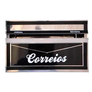 Carteiro Inox Comum Mogno Ades Telha Luz