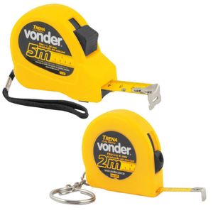 Trena de Aço 5m com Trena Chaveiro 2m Vonder