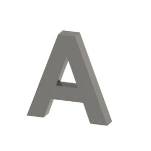 Letra A 20cm União Inox