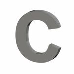 Letra-Casa--C---20cm-Parafusar-Aco-Inox-Uniao-Inox