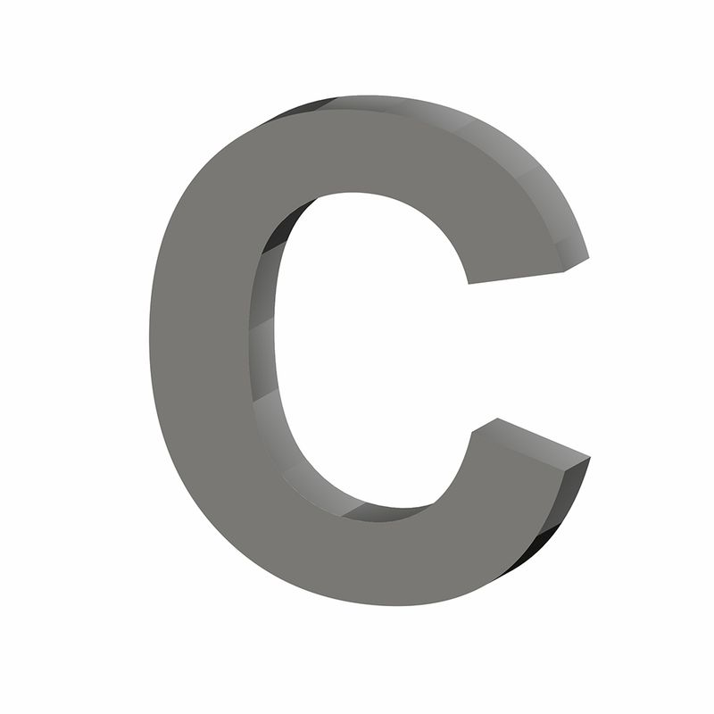 Letra-Casa--C---20cm-Parafusar-Aco-Inox-Uniao-Inox
