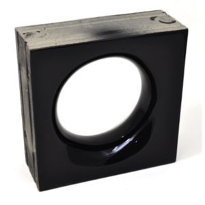 Cobogó 20x20cm Cerâmica Esmaltado Nero Sphera Elemento V