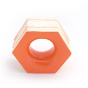Cobogó 13x16x7cm Cerâmica Esmaltado Arancione Favo Elemento V