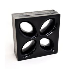 Cobogó Cerâmica Esmaltado Nero Mini Foglio 20x20x7,5cm Elemento V