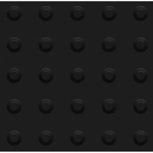 Piso Tátil Alerta 25x25cm Preto Kapazi