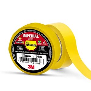 Fita Isolante Imperial 18 mmx10 m Amarelo 3M