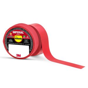 Fita Isolante Imperial 18 mmx10 m Vermelha 3M