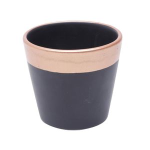 Vaso Cachepot Cerâmica Metallic Copper Collar - Urban