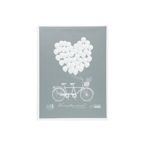 Tela Bike And Balloons Cinza/Branca - Urban