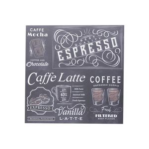 Tela Mosaico Expresso Coffee Type Preto/Branco - Urban