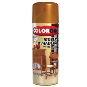 Verniz Spray Para Móveis E Madeira Mogno Brilhante 350ml Colorgin