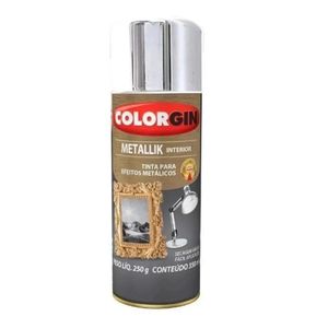Tinta Spray Metallik Cromado 350ml Colorgin