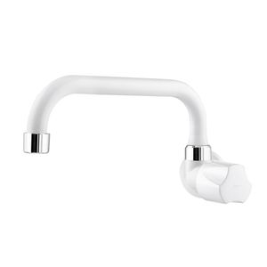 Torneira De Parede Para Cozinha Foz Bica Horizontal 3/4 Branca Viqua