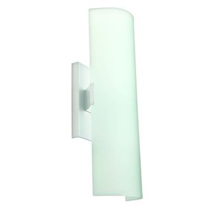 Luminária Telha Vidro Curvo 30cm Branca Blumenau