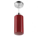 Pendente-de-Vidro-Escovado-1xE27-Vermelho-Blumenau