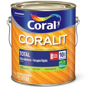 Esmalte Base Água Coralit Total Brilhante Branco 3,6L Coral