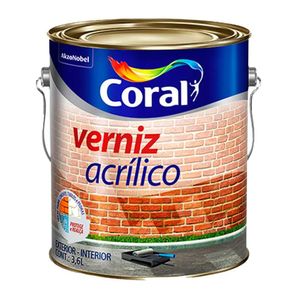 Verniz Acrílico Brilhante Incolor 3,6L Coral