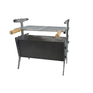Churrasqueira Desmontável 43x28cm Alumínio Preto Craqueado Parlumin