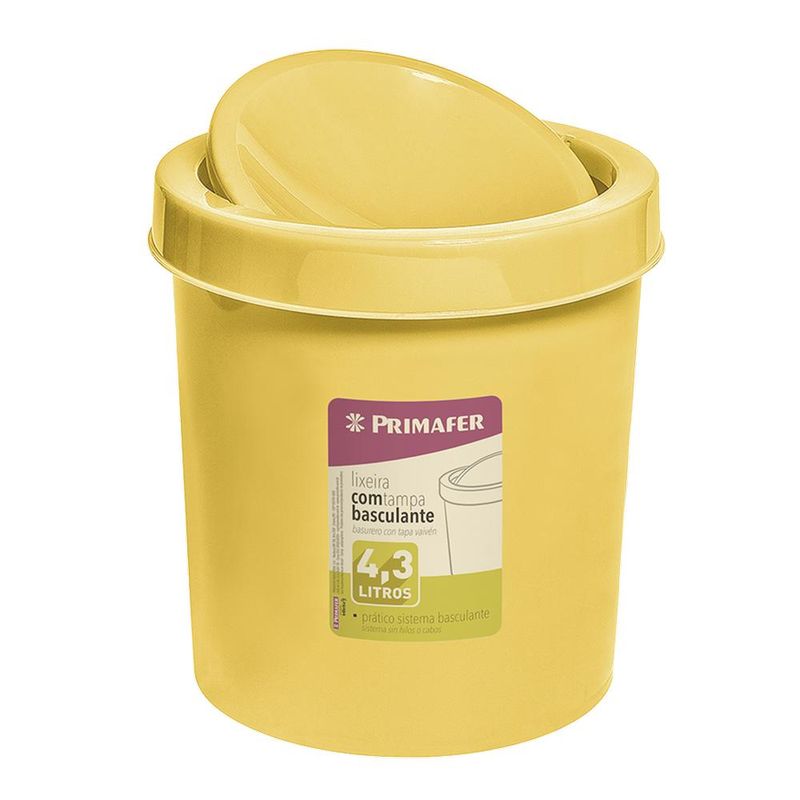 Lixeira-com-Tampa-Redonda-43L-Amarela-Basculante-Primafer