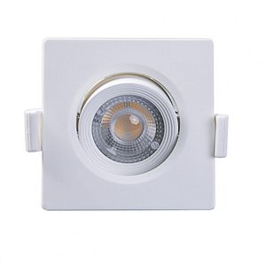 Spot Led 3W de Embutir Quadrado Alltop MR11 3W 3000K Amarela Taschibra