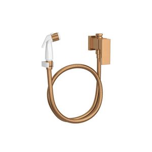Ducha Higiênica com Registro e Derivação Gatilho Branco Unic Gold Matte Deca