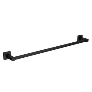 Porta Toalha Barra 60cm Quadratta Black Matte Deca