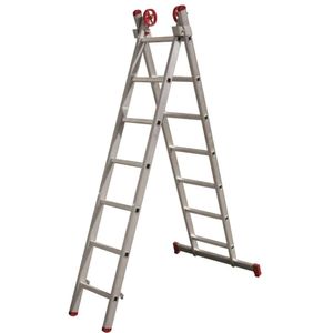 Escada Extensiva 7x2 Degraus 3x1 Alumínio Botafogo