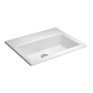 Cuba de Sobrepor 54x43cm L.840 com Mesa Branco Gelo Deca