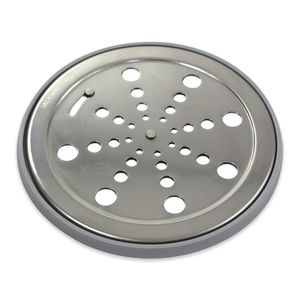 Grelha Redonda com Fecho e Moldura Inox 150mm Jackwal