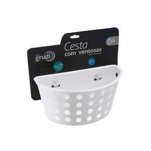 Cesta com Ventosa Branco Coza