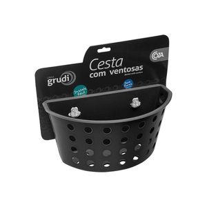 Cesta com Ventosa Preto Coza
