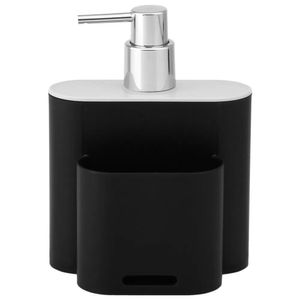 Dispensador Flat 500ml Preto/Cinza Coza