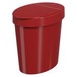 Lixeira-Oval-Glass-de-5-Litros-Vermelha---Coza